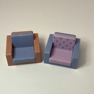 Bluey Set of 2 Chairs Family Home Doll House Living Room Furniture Replacement